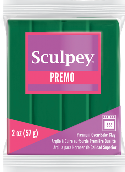 스컬피 프레모 57g (Premo 2oz) 전문가용 폴리머클레이, Forest Green