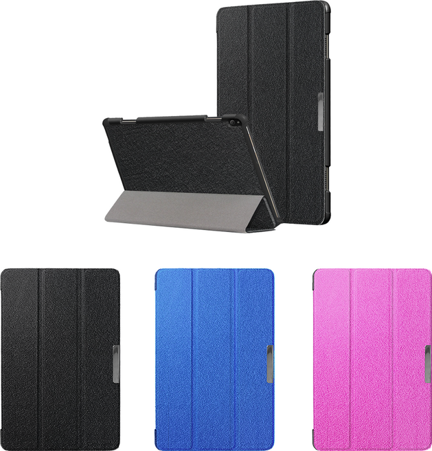 아이디스킨 레노버 탭 P10 스마트 커버 3단 가죽 케이스 플립 케이스, 블루