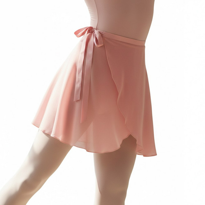 알루이 성인 발레복 발레 쉬폰 스커트, 로우 핑크