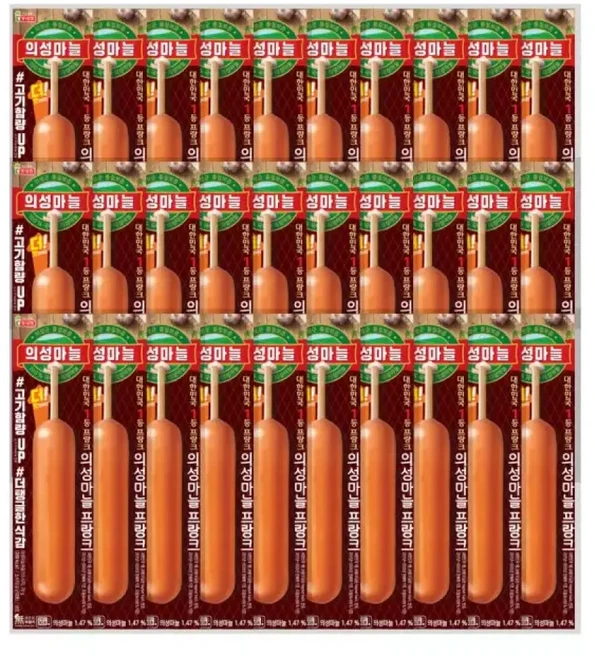 롯데햄 롯데푸드 의성마늘 프랑크 70g 30개, 1개