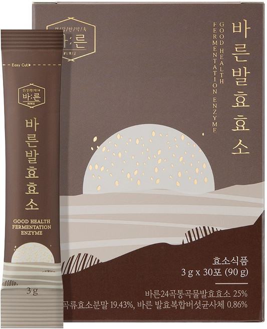 바른 발효 효소 100% 국내산 통곡물 효소식품, 1박스, 90g