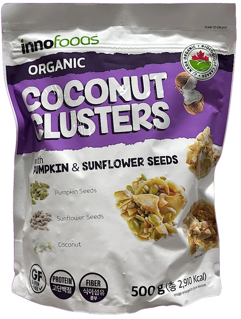 이노푸드 유기농 코코넛 클러스터, 500g, 1개 - 쿠팡