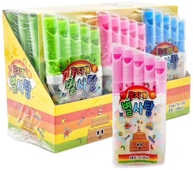 무지개 별사탕, 24개, 27g