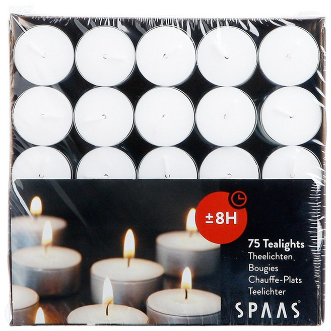 티라이트 캔들 8시간 연소 75P 종이팩 SPAAS, 무향, 1.8kg, 3개
