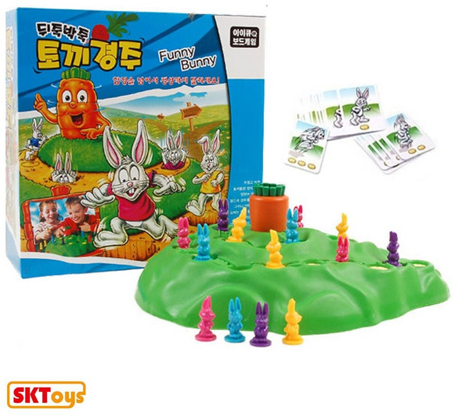 가족놀이 뒤죽박죽 토끼경주 패밀리 4인용 보드게임 보드게임 토끼 함정놀이 가족놀이 패밀리게임, 쿠팡상품, 1개