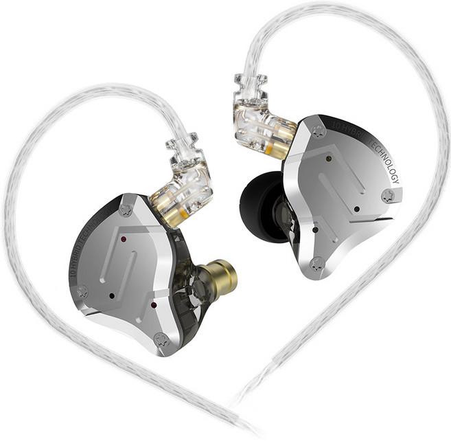 Keephifi KZ ZS10 PRO 10대 하이브리드 기술 유선 인이어 이어폰 IEM, 노마이크, 검정색