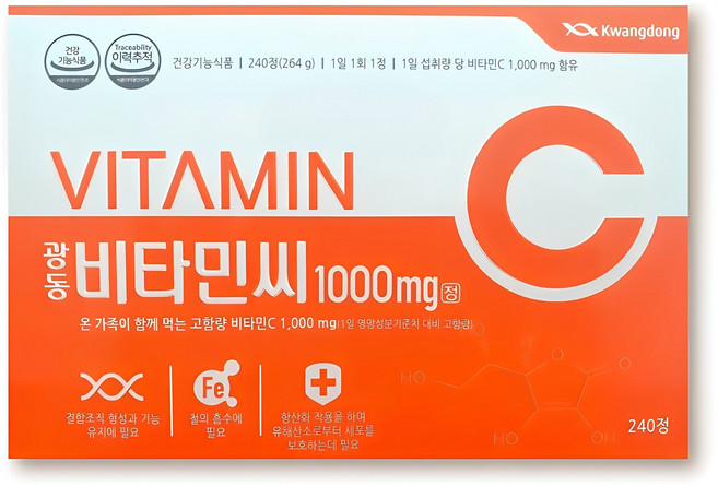 광동제약 비타민C 1000mg 8개월분, 240정, 1개
