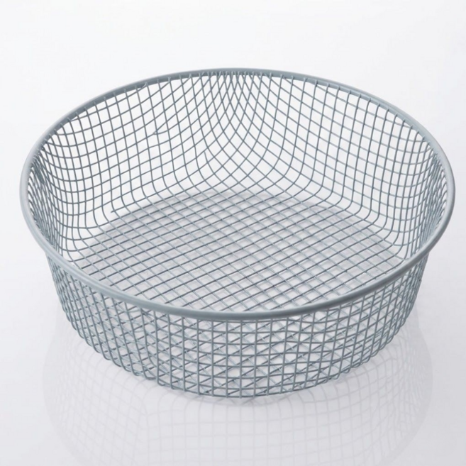 긍정바이브 다용도 철제 바스켓 바구니 트레이 사탕바구니 간식바구니, 1개, 블루