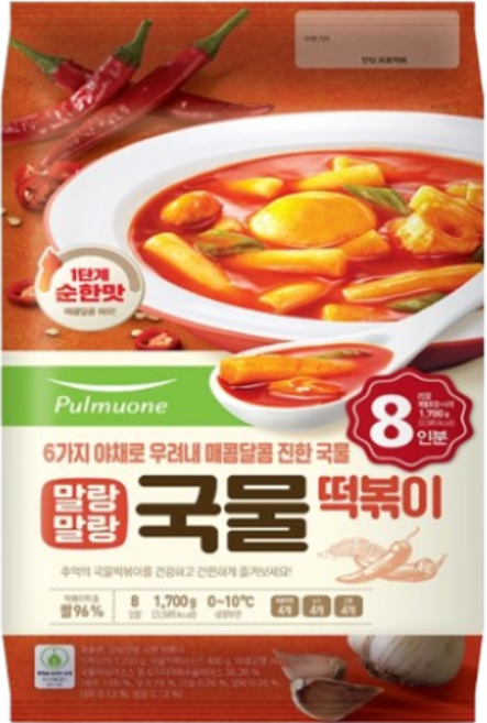 풀무원 국물 떡볶이 1700g(8인분)/아이스포장, 1.7kg, 1개