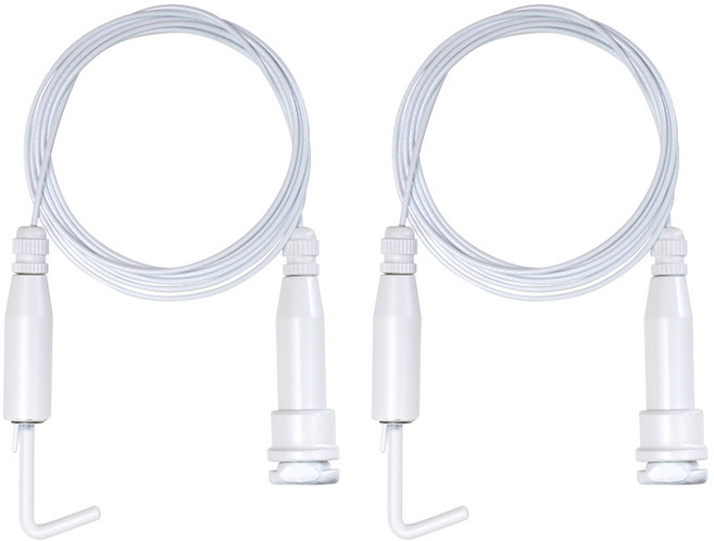 천장레일용 액자 와이어 걸이1M 화이트, 2개