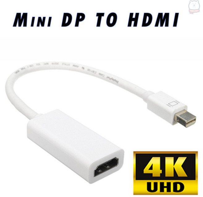 Mini DisplayPort 轉 HDMI 轉接線 4K UHD 高畫質影音同步 筆電電視通用, 1個