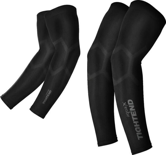 타이트엔드 XFIT 레그7 쿨 다리토시+암스7 아쿠아쿨 토시 세트, 1세트, 블랙