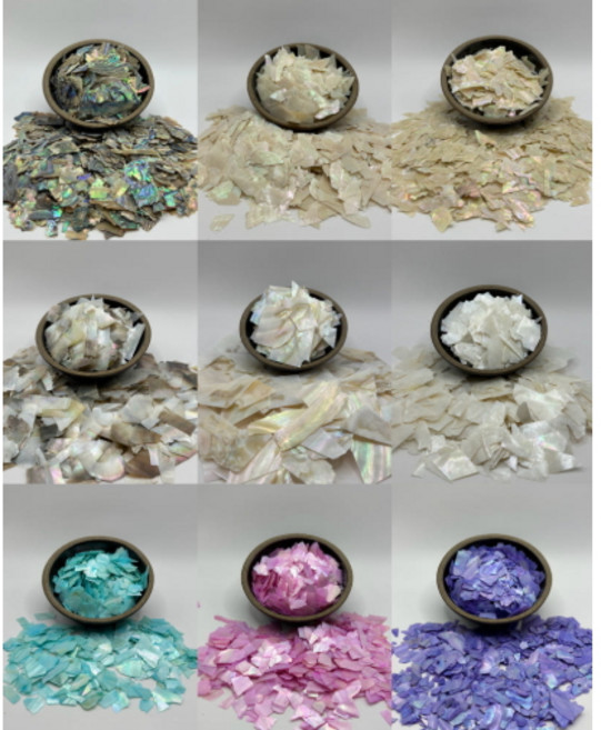 자개조각 자개가루 100g 달항아리 나전칠기 전통공예 네일아트, 1개, 염색 핑크 샘플 20g