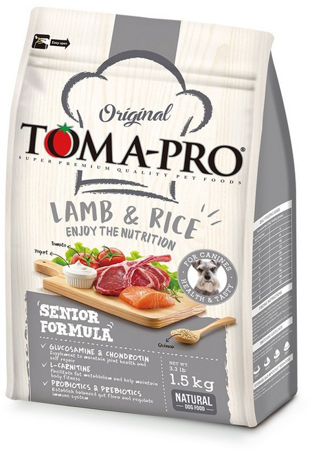 TOMA-PRO 優格高齡犬羊肉配方 高纖低脂 關節保健, 羊+米, 1.5kg, 1個