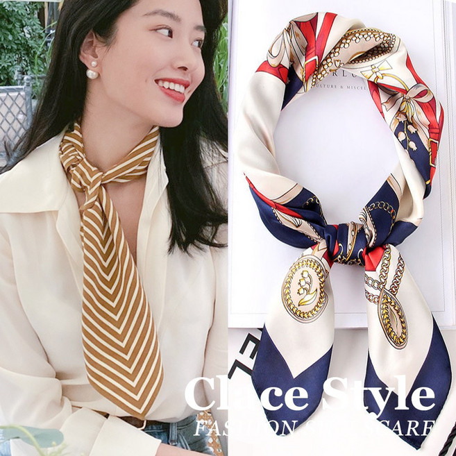 클레이스 간절기 고급 실크 스카프 패션 스카프