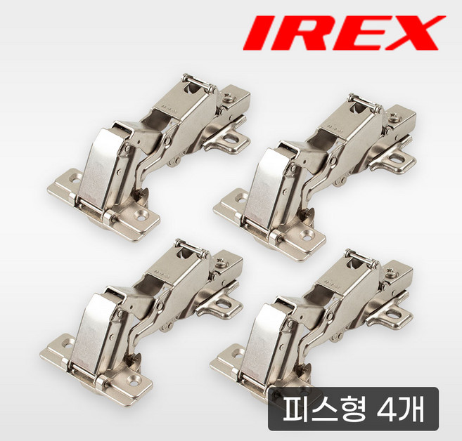 [철물인] IREX 장롱경첩 165도 저압댐퍼내장 아웃도어 피스형, 4개