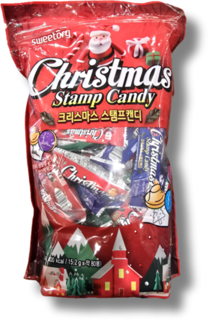 크리스마스 스탬프캔디 1.06kg_70개/도장사탕/스탬프사탕/도장캔디/크리스마스선물, 80개, 15g