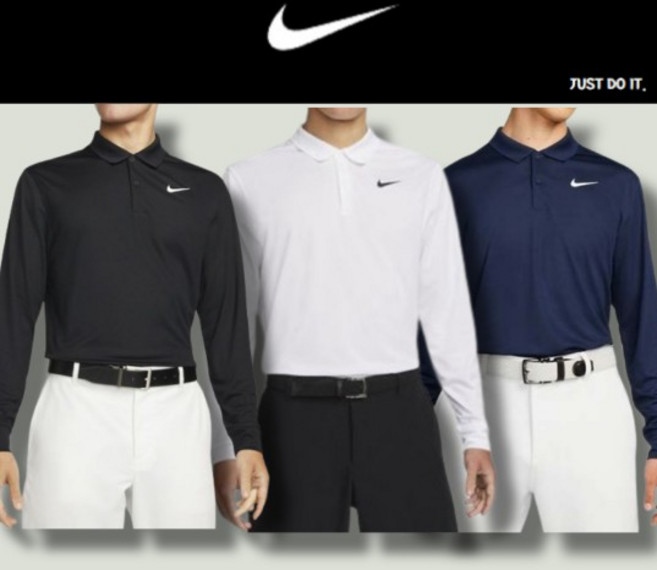 [정품100%/빠른출고] 나이키 남성 골프 긴팔티 폴로셔츠 3Colors 운동 기본 추천 아이템