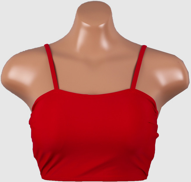 [비치팜]틸리 튜브 비키니 상의 탑 수영복 브라 빅사이즈, 레드