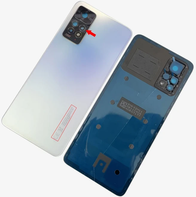 A+++ Xiaomi Redmi Note 11 Pro 5G / 배터리 커버 도어 후면 유리 하우징 케이스 카메라 렌즈 프레임 교체, 01 4G White