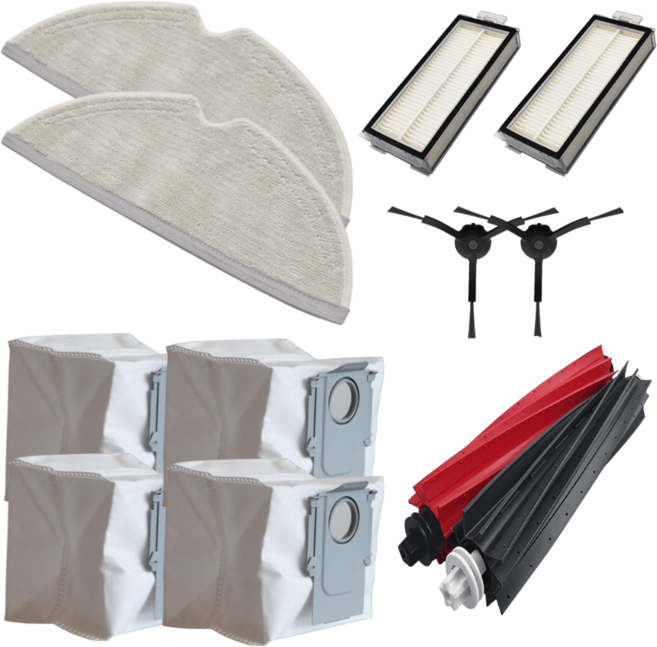 비브랜드 로보락 Q5 Pro Q8 Max Plus 물걸레 필터 먼지봉투 로봇청소기 악세사리 호환 부품, 1세트, 소모품