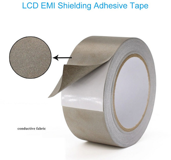 접착 LCD 테이프 차폐 핸드폰 1PCS 미터 20 패브릭 전도성 너비 50mm 단면 EMI 노트북 5mm, 20M, 1개