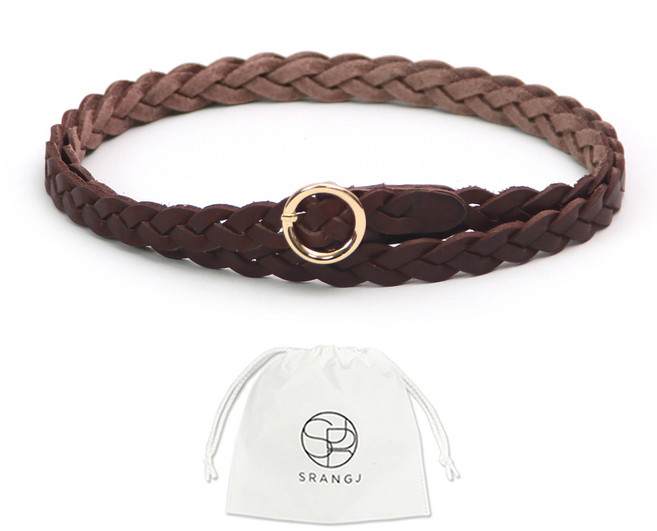 에스랑제이 여성 슬림 가죽 꽈배기 벨트 BD26