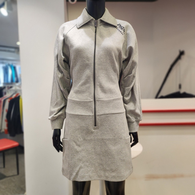 파사디골프 여자 봄 소매셔링 카라 원피스 편하고 두툼한 면원단 원피스 P24STO146M