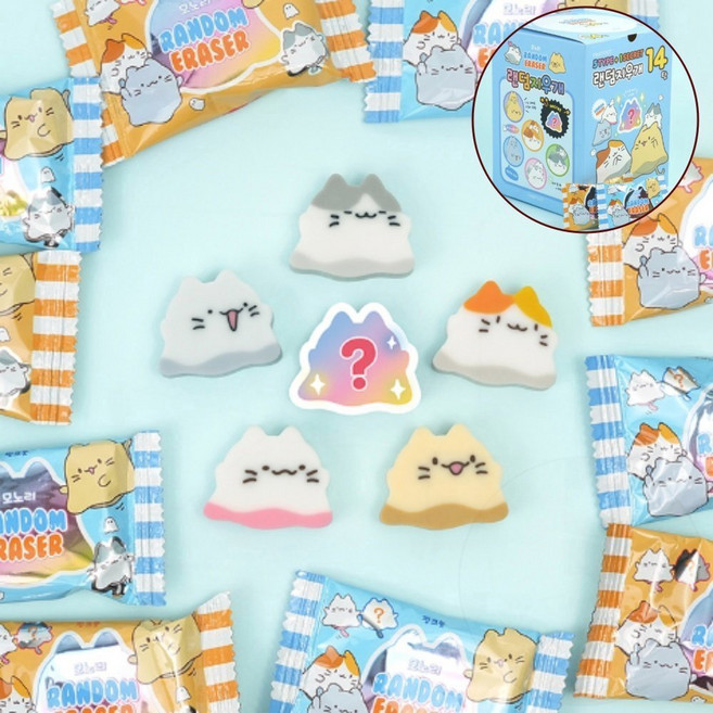 학생용 어린이용 지우개 고양이 귀여운 캐릭터 지움도구 문구용 1개, 상세페이지 참조