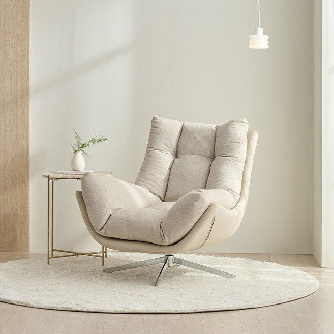 삼익가구 스너즐 1인용 기능성 패브릭 360도 회전 소파, 01. 스툴제외, 아이보리