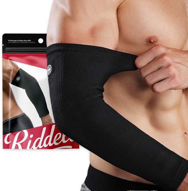 포포인트 팔꿈치보호대 ELL-20, 블랙, 2개