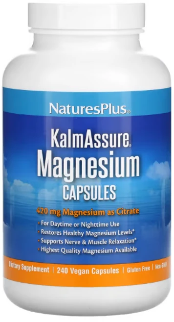 네이처스플러스 KalmAssure 마그네슘 캡슐 105mg 베지 캡슐 240정, 1개 - 쿠팡
