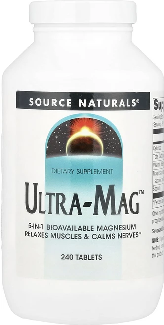 Source Naturals Ultra-MAG™ 240정, Source Naturals UltraMAG 240정, 1개 - 쿠팡