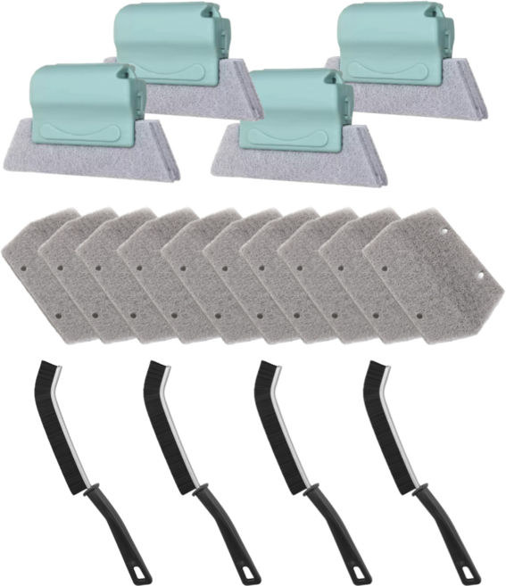 노벨띵즈 빨아쓰는 깔끔청소 창틀 청소틈새 브러쉬 세트, 1세트, 4+4+10