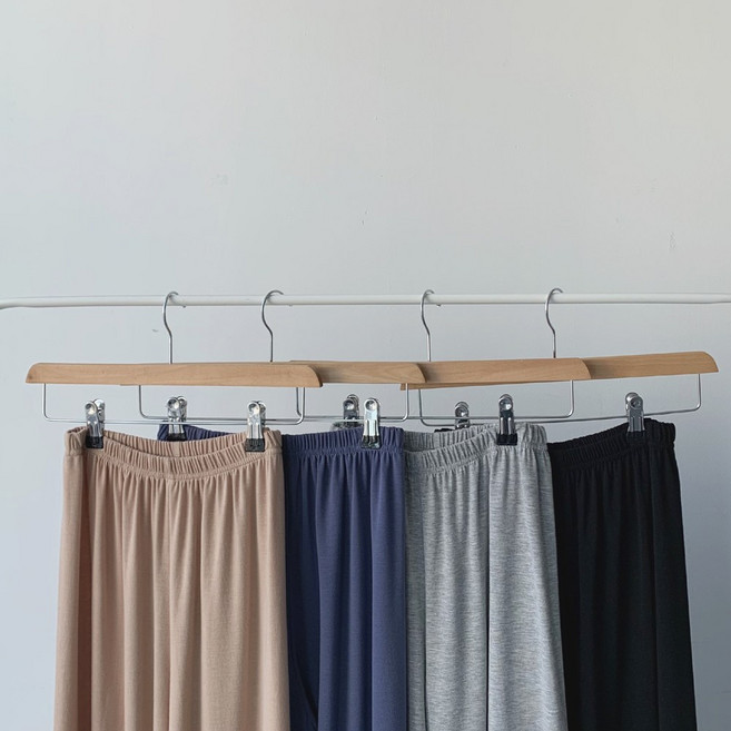 [찰랑찰랑] 데이지클로젯 세상편한 국산 냉장고바지 스판 와이드팬츠 / 봄 여름 가을 밴딩 고무줄 일자 통바지 아이스팬츠 여성 여자 홈웨어 잠옷 트레이닝복 추리닝 빅사이즈 오버핏