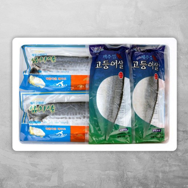 [오초록] 제주 삼치 고등어살 혼합세트 1.66kg(고등어살130g*7팩 삼치살150g*5팩), 1개