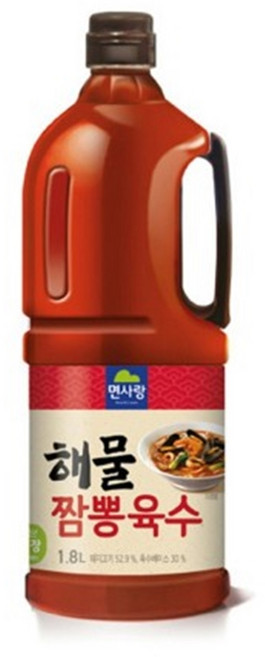면사랑 해물 짬뽕육수 1.8L 짬뽕소스 짬뽕국물 짬뽕양념 짬뽕다시 업소용 가정용 캠핑용 식당, 1개