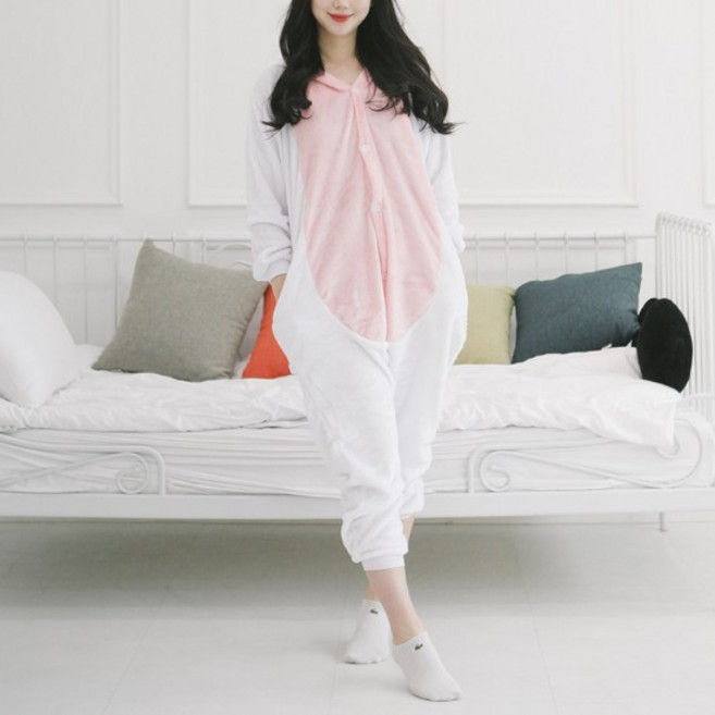 핑크유니콘 동물잠옷 밍크캐릭터 커플수면극세사_AP32