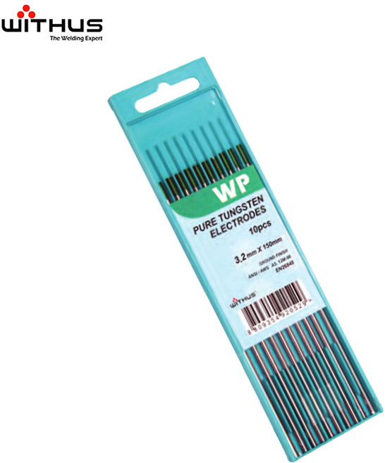 위더스 알루미늄 순텅스텐 TIG용접봉 알곤 텅스텐 10개입 녹색 WP, 1세트