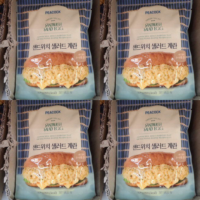 피코크 샌드위치용 샐러드 계란 냉장, 4개, 250g