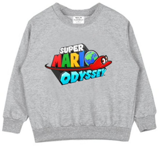 [나노핏 키즈]특양면 봄기모 그레이 슈퍼 마리오 오디세이