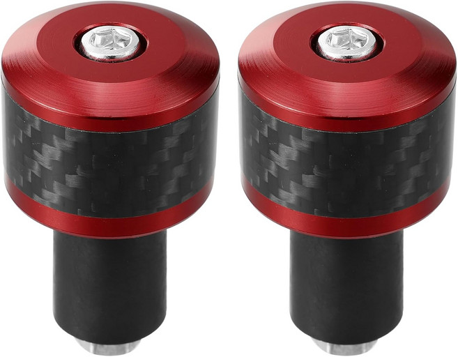 터크볼드 모터사이클 핸들바 엔드 플러그 알루미늄 합금 78인치 22mm 패셔너블 프론트 그립 캡 기어 밸런스 레드 2개