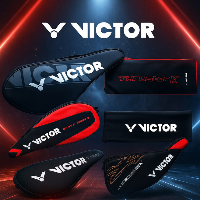 빅터 배드민턴가방 라켓 풀 커버 케이스 크로스 백팩 가벼운 미니 헤드 보관 수납, 3. 빅터 기본형, 1개