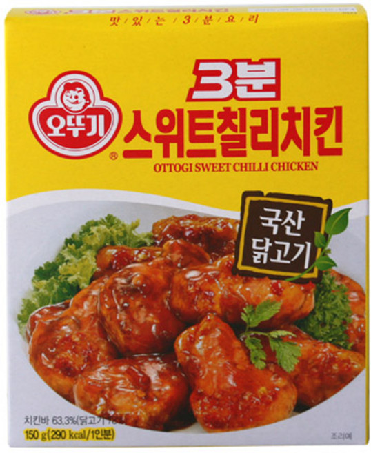 오뚜기 3분 스위트 칠리 치킨, 150g, 1개