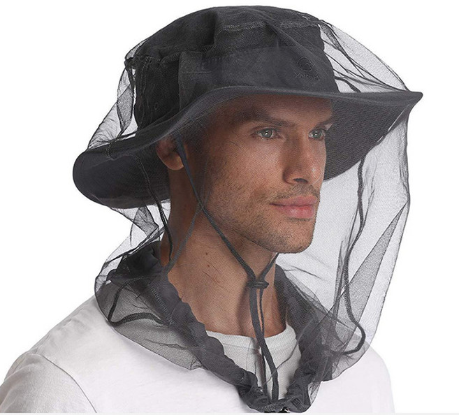 1/2/3구성 휴대용 얼굴 모기장 모자 방충망 얼굴망 등산 낚시 벌초 양봉, 카키 2개