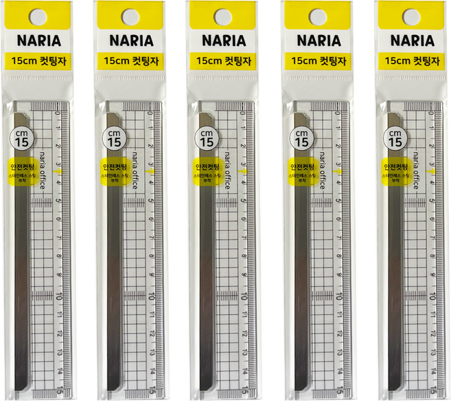 KC 나리아오피스 15cm 15센치 컷팅 커팅 방안 자 문구 사무 학용품 플라스틱, 5개, 15cm 컷팅 방안자