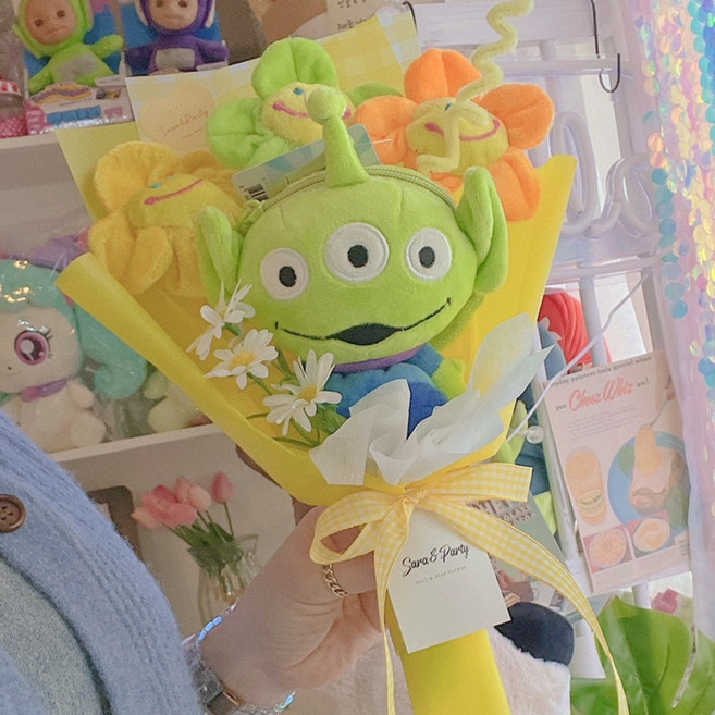 토이스토리 알린 인형꽃다발 졸업식 발표회 재롱잔치, 주황, 1개