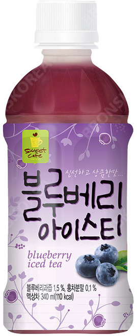 웰그린 블루베리 아이스티PET, 20개, 340ml