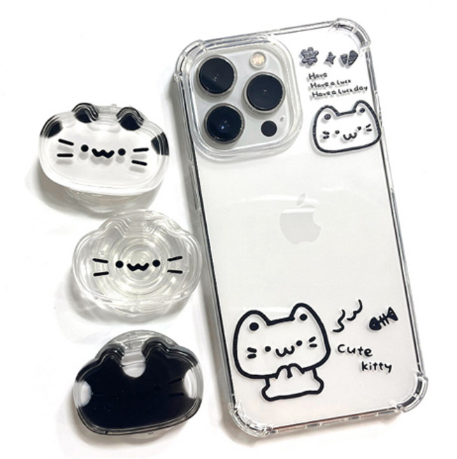 투명스윗캣 스마트톡 스윗캣 페이스톡 방탄 젤리 케이스