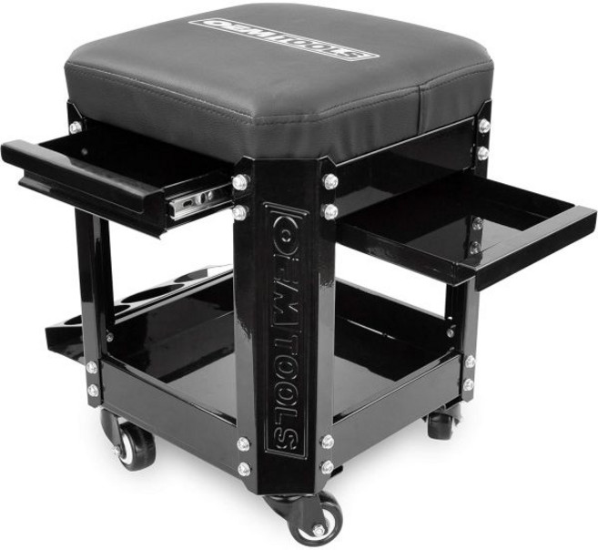 자동차 다기능 의자 정비사 작업용 크리퍼 스툴 이동식 시트 세차 용품, 03 black